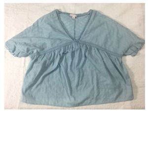 J W Style Peasant Top Raglan Sleeves Empire Waist